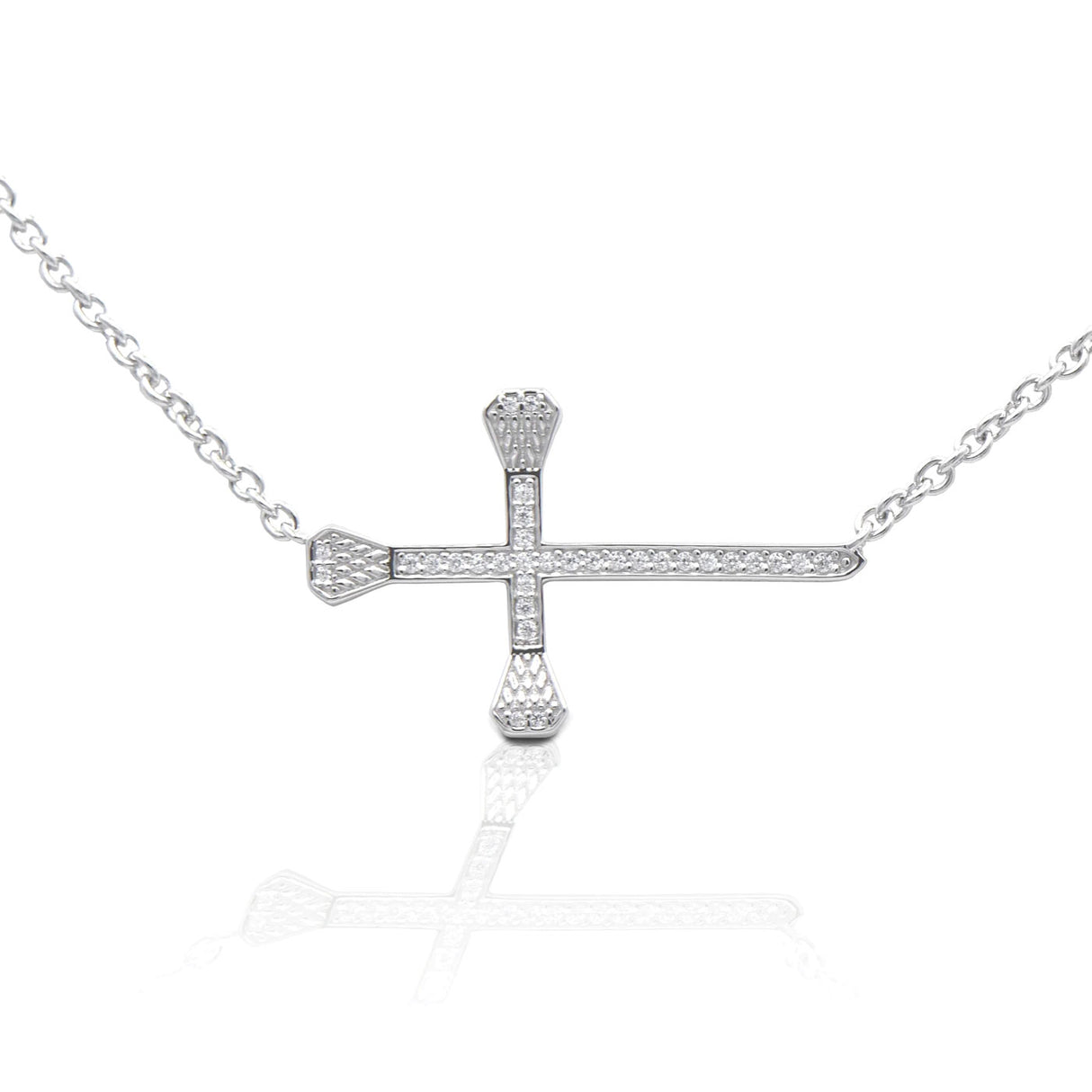 Collier croix à clous en fer à cheval à pavé horizontal Kelly Herd