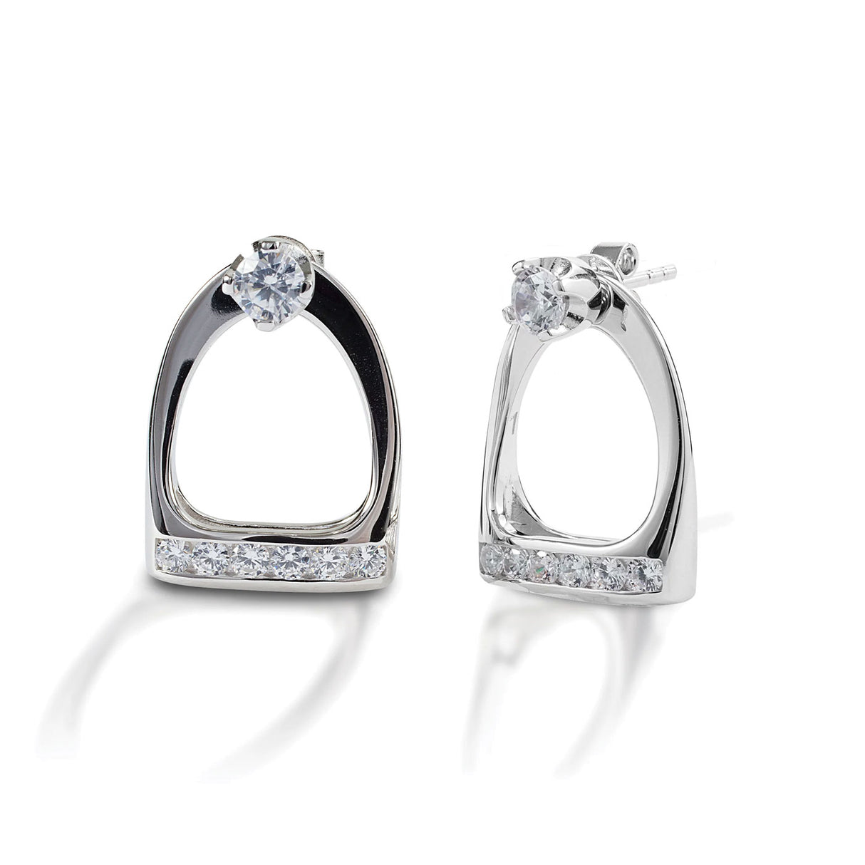 Boucles d'oreilles Kelly Herd Stud avec grandes vestes à étriers anglais