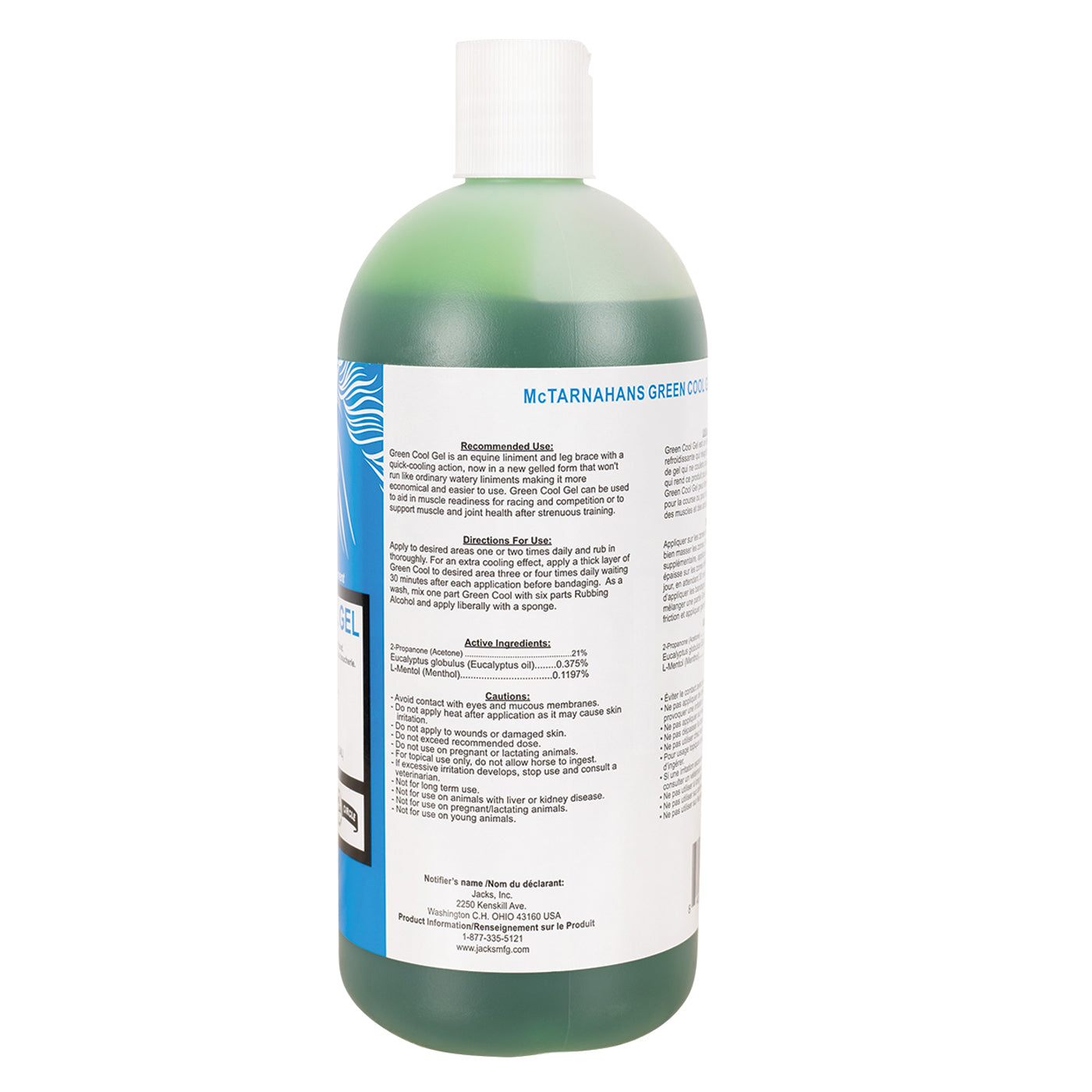 Gel rafraîchissant vert McTarnahans 946 ml