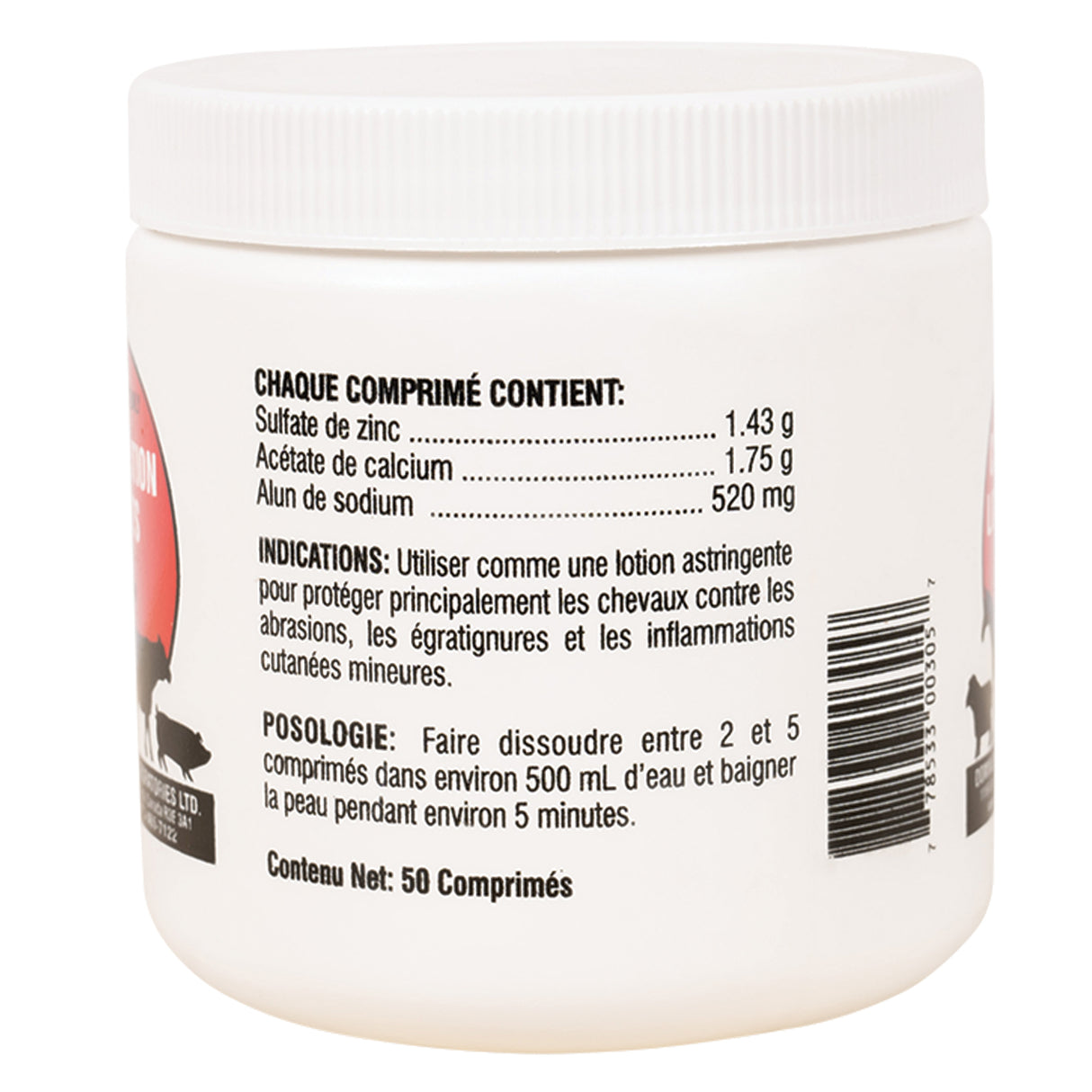 Comprimés de lotion blanche - 50 comprimés