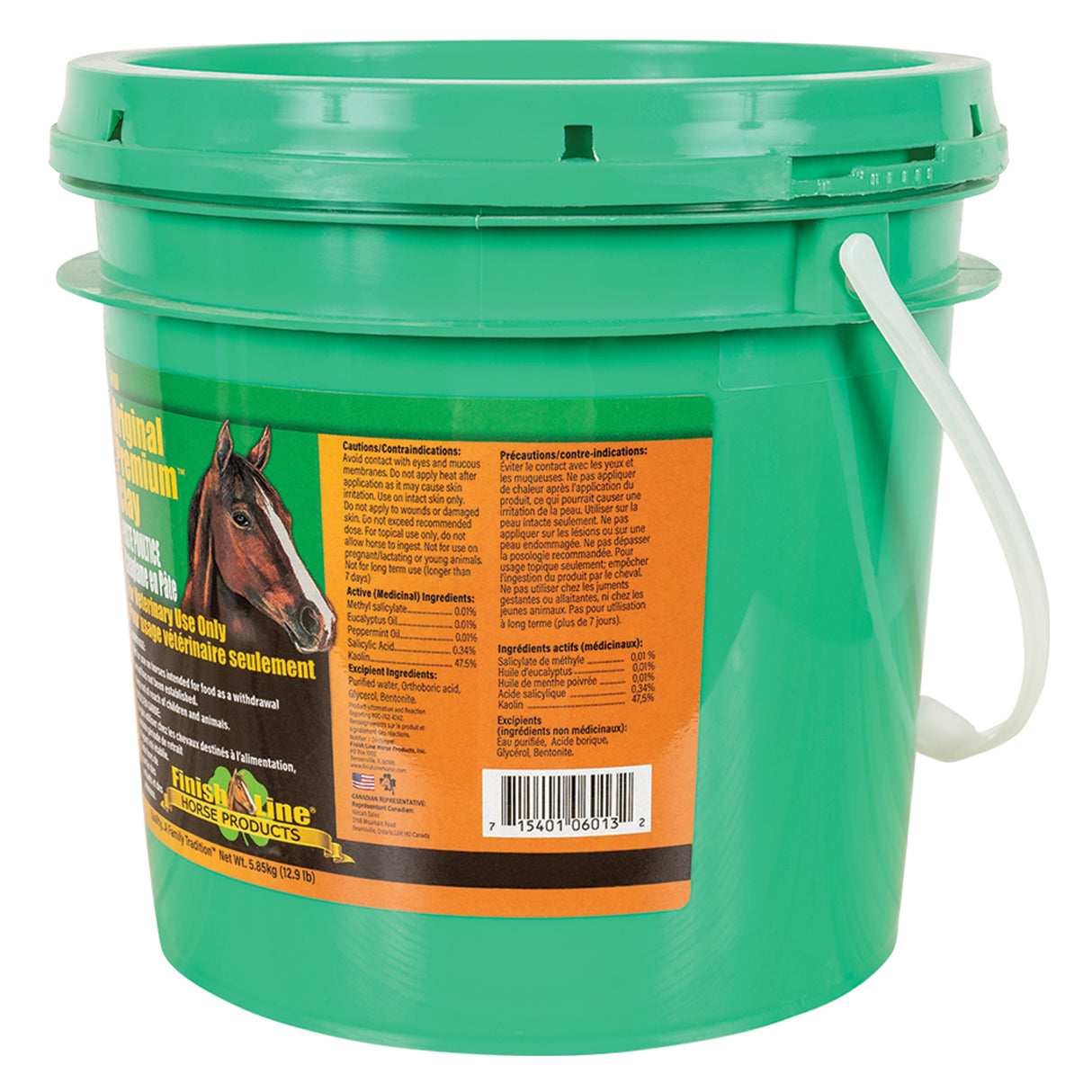Cataplasme d'argile de qualité supérieure Finish Line Original 5,8 kg