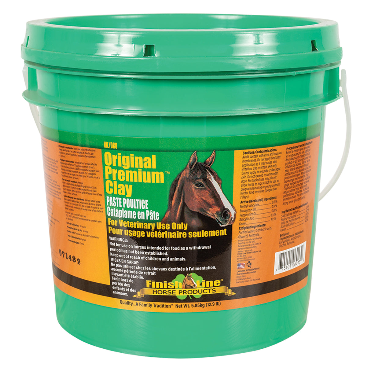 Cataplasme d'argile de qualité supérieure Finish Line Original 5,8 kg