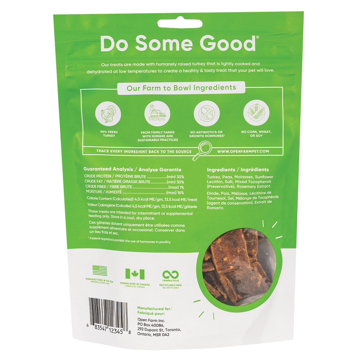 Friandises pour chiens à la dinde Open Farm 127 g