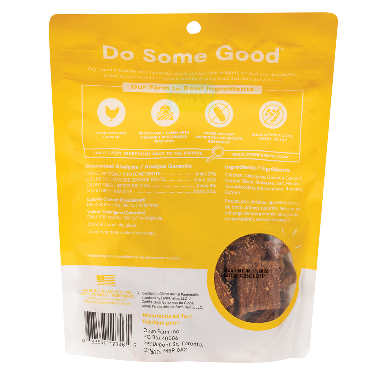 Friandises pour chien au poulet Open Farm 127 g