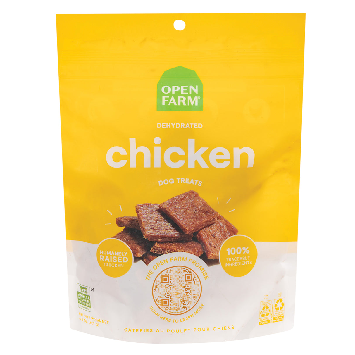 Friandises pour chien au poulet Open Farm 127 g