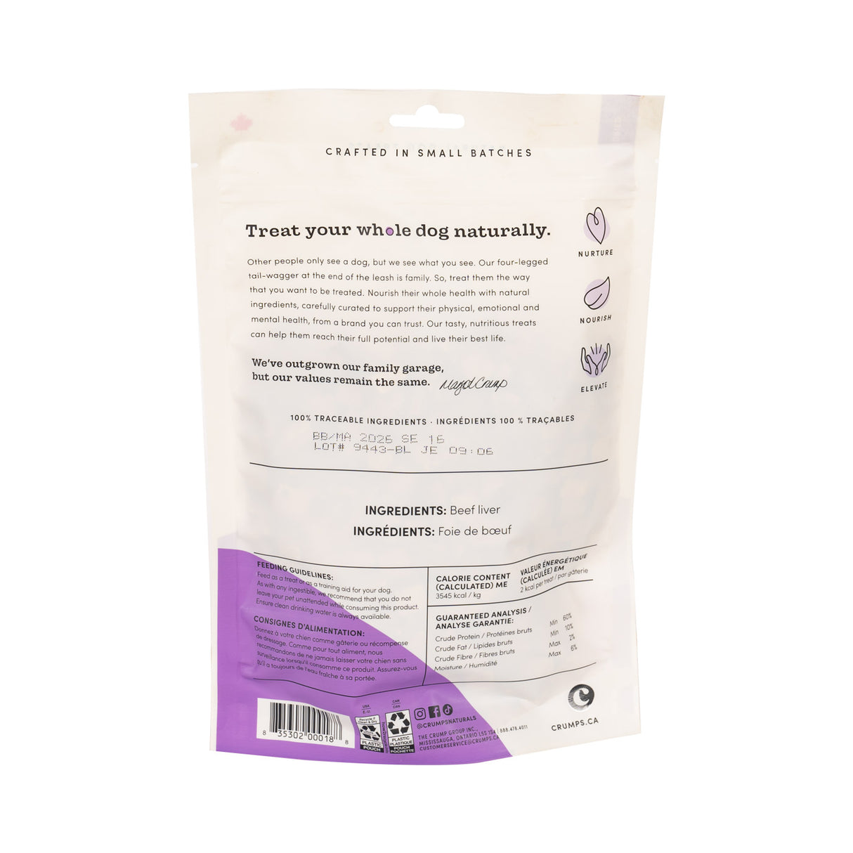 Crumps Beef Liver Bites 155 g