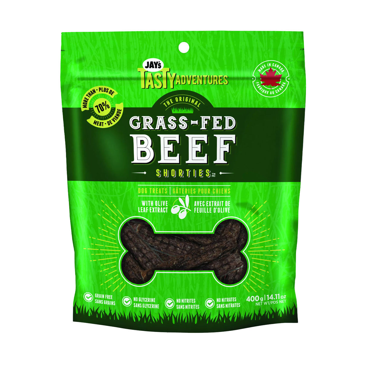 Jay's Tasty Adventures Grass Fed Beef Shorties 400 g
