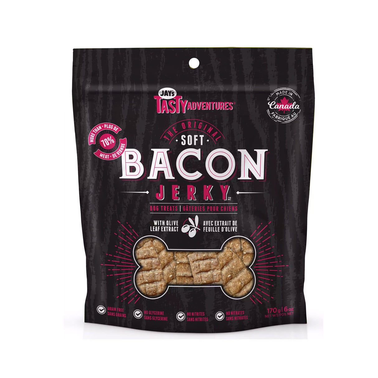 Jay's Tasty Adventures Original Bacon Jerky 170 g