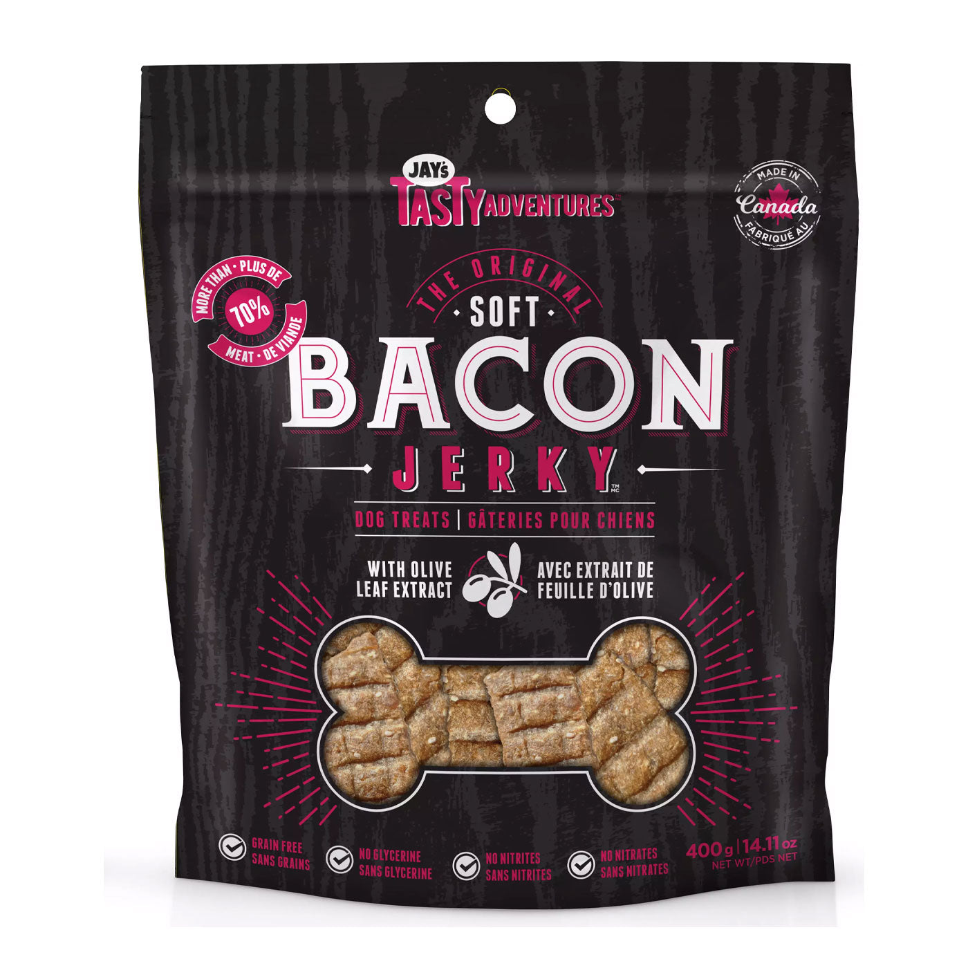 Jay's Tasty Adventures Original Bacon Jerky 400 g