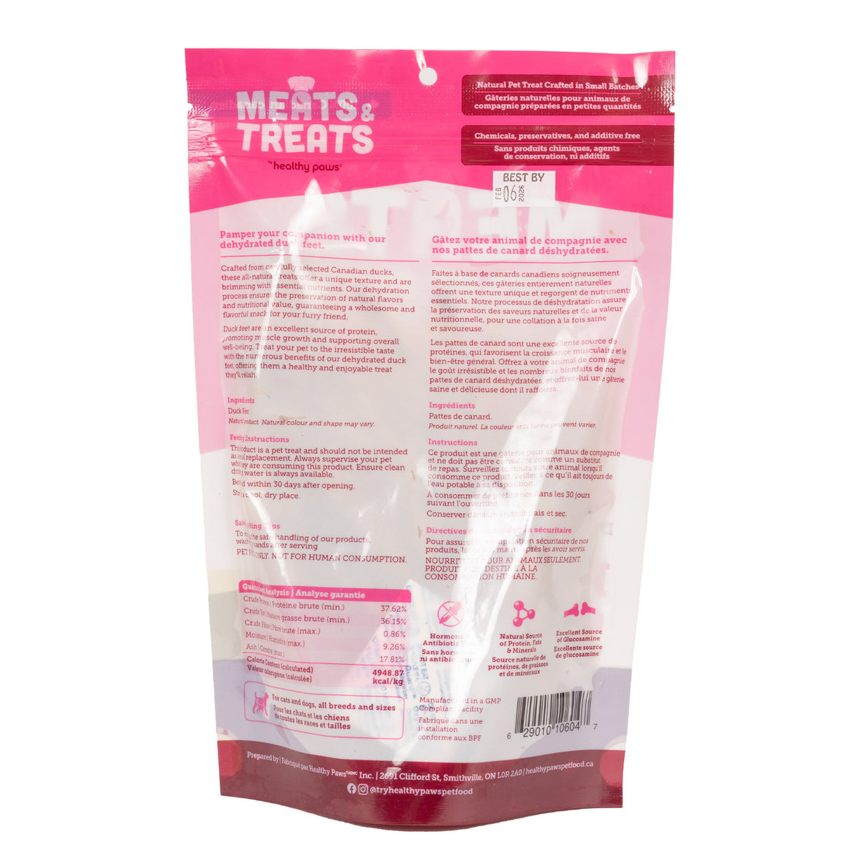Healthy Paws Meats & Treats Dehydrated Duck Feet 125 g