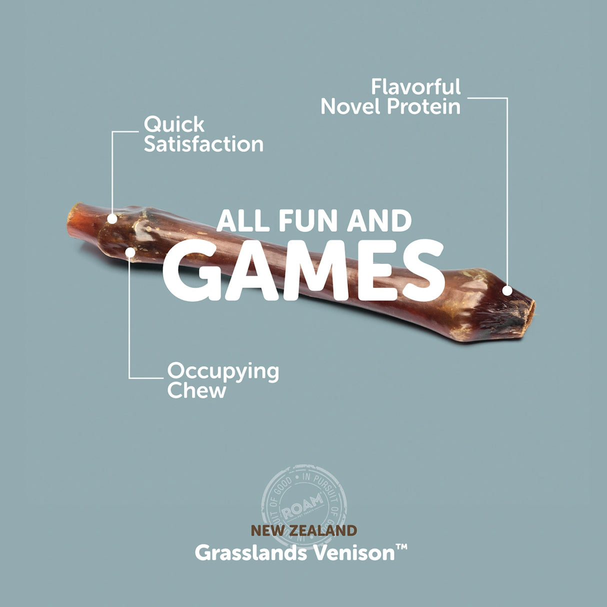 Roam Bucky Busy Bone Grassland Venison 108 g