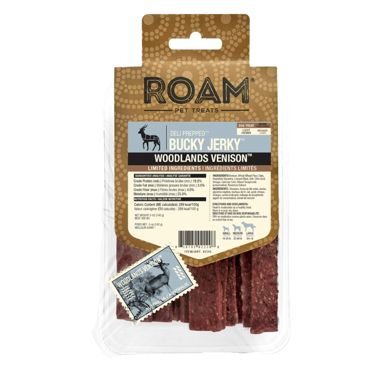 Roam Jerky Venison 142 g