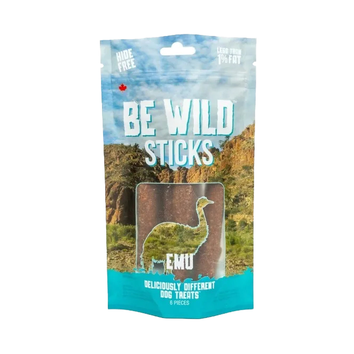 Friandises croustillantes à l'émeu pour chiens This & That Be Wild Sticks - Paquet de 6