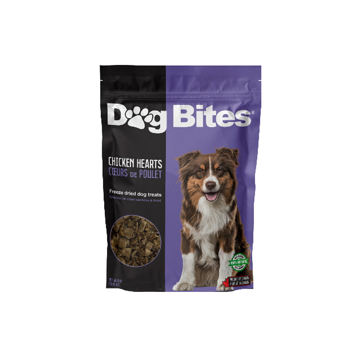 Dog Bites Freeze Dried Chicken Hearts Dog Treats 90 g