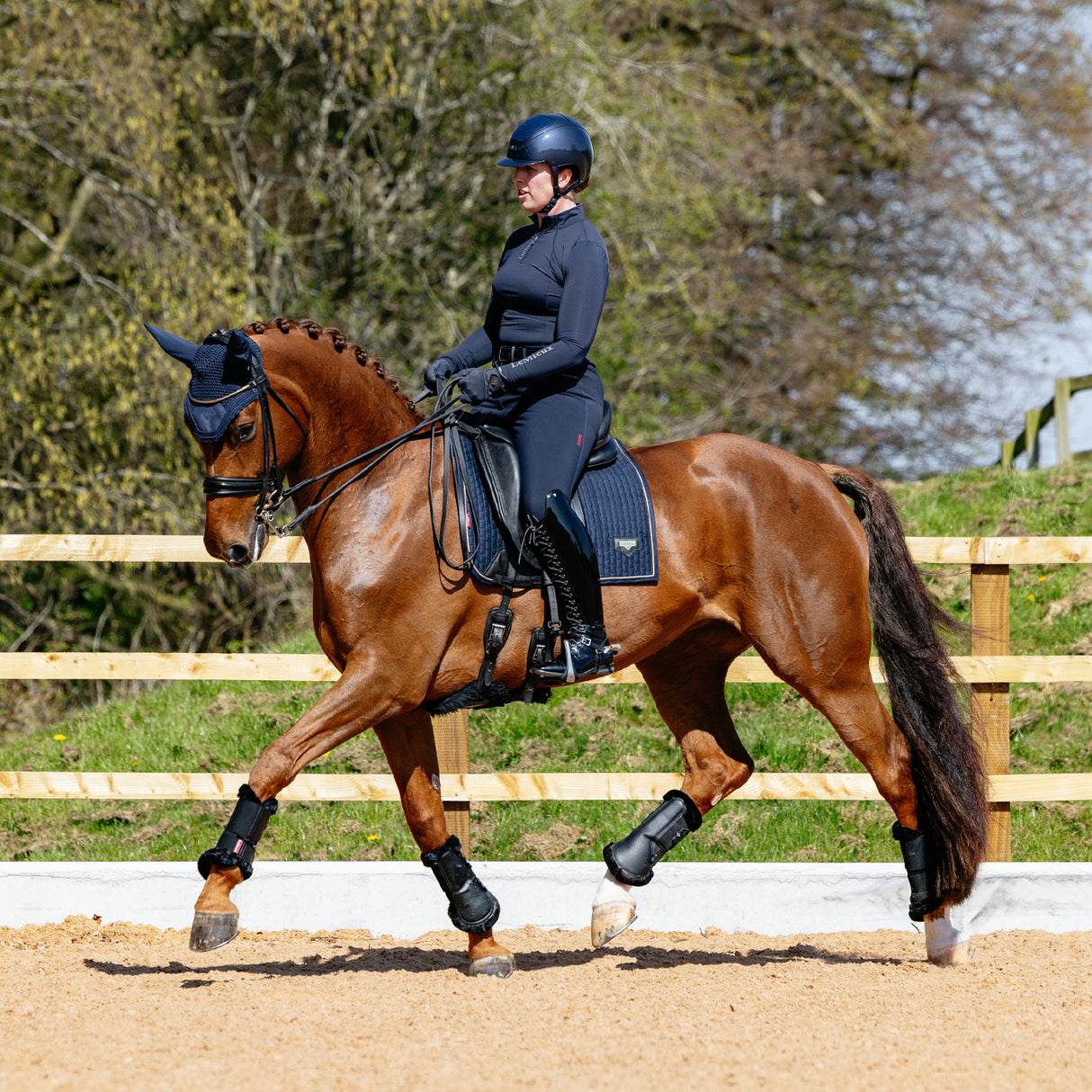 Tapis de selle de dressage en daim LeMieux Puissance