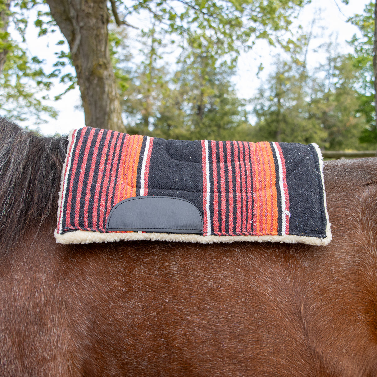 Tapis de selle western pour poney Navajo doublé polaire Weaver