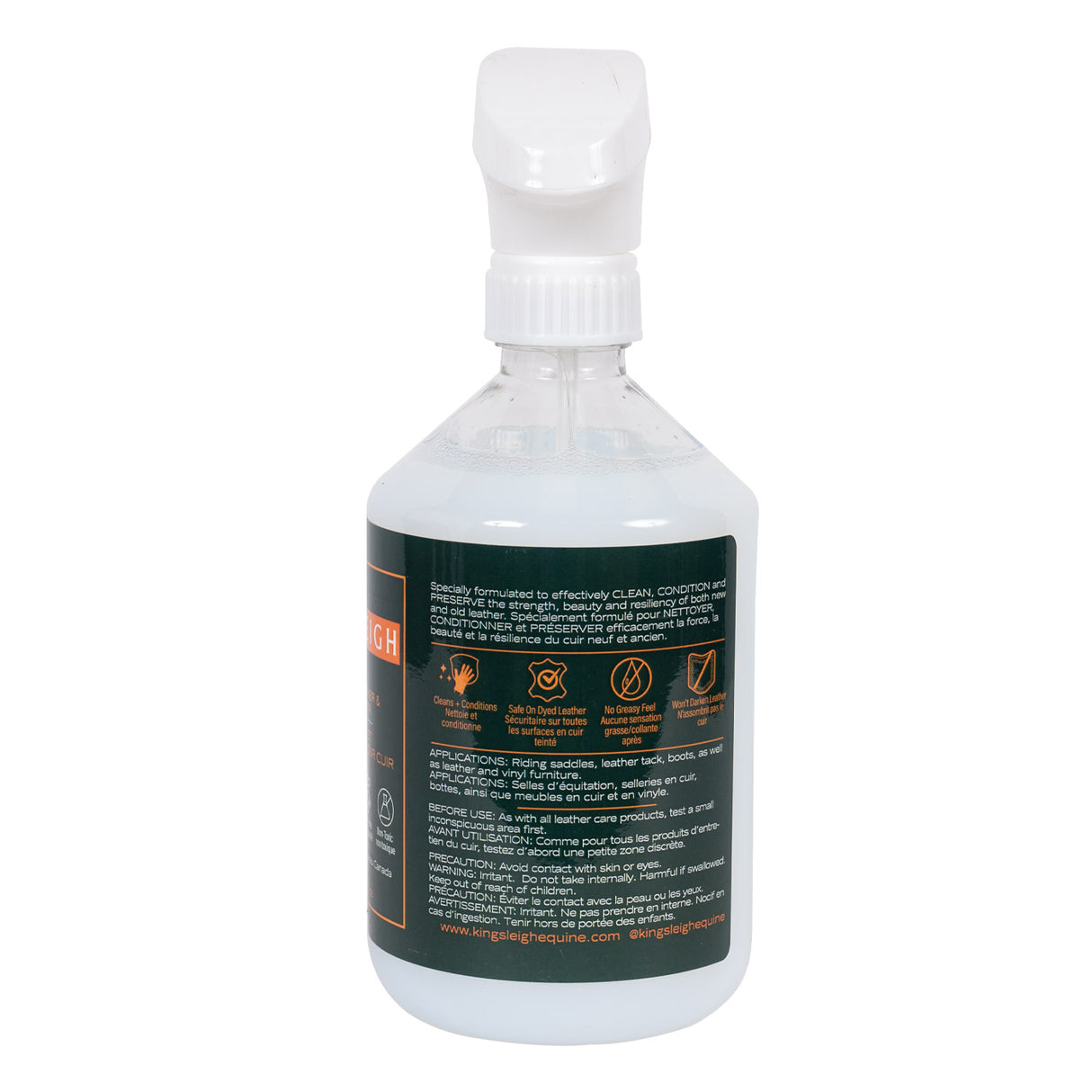 Nettoyant et revitalisant pour cuir équin Kingsleigh 500 ml