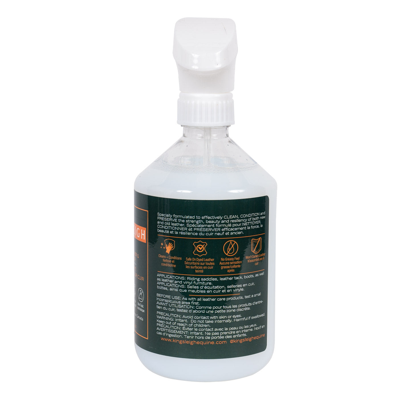 Nettoyant et revitalisant pour cuir équin Kingsleigh 500 ml