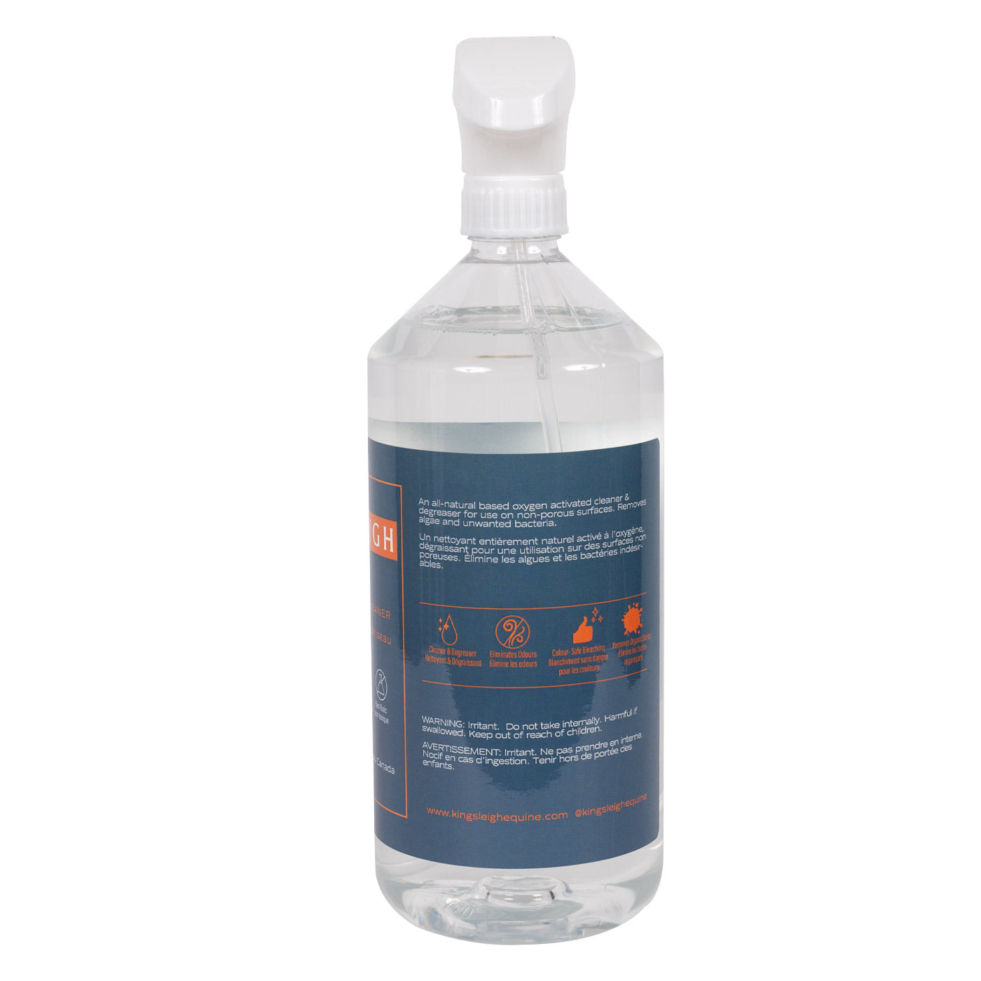 Nettoyant pour auges et seaux équins Kingsleigh avec pulvérisateur 1 L
