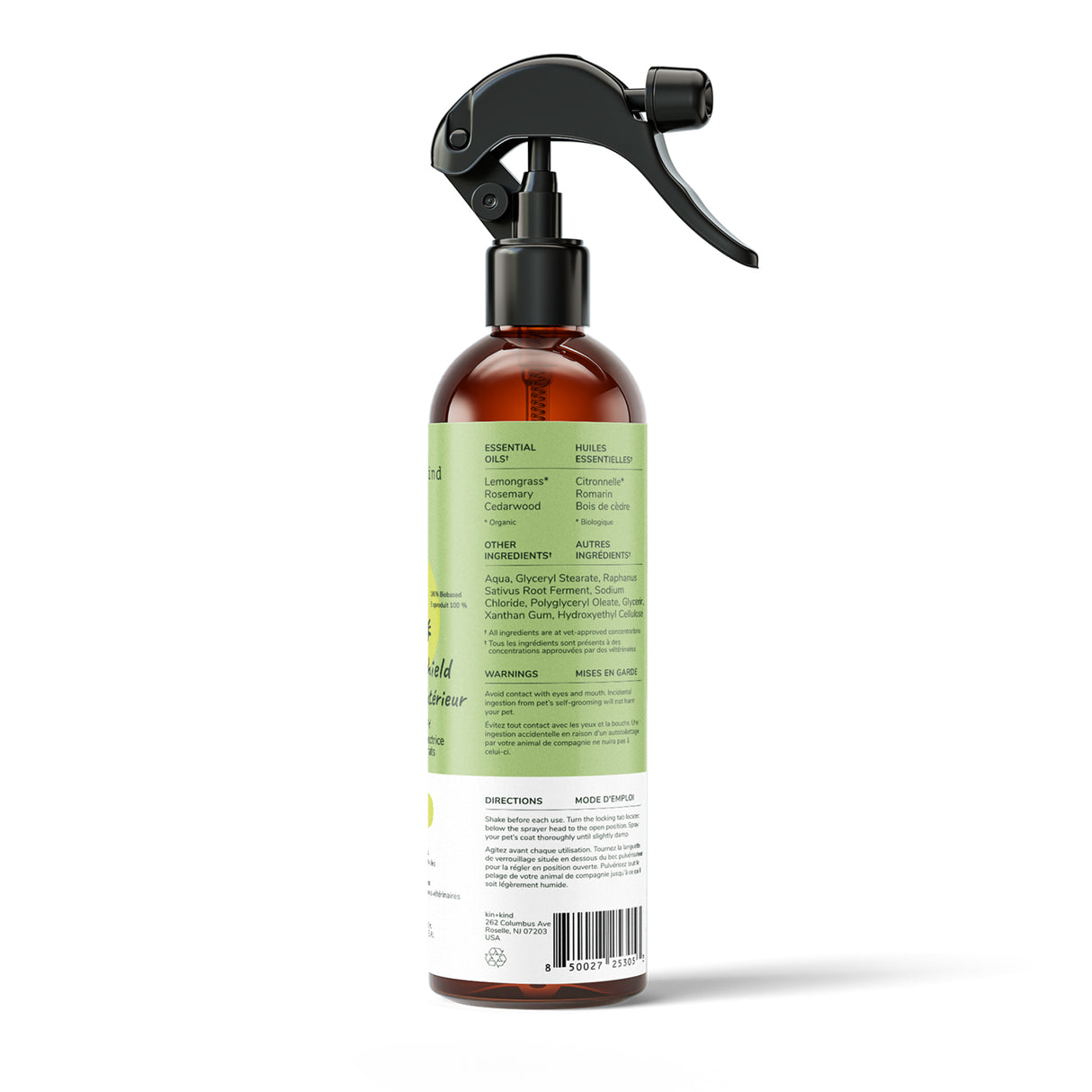 Spray pour animaux de compagnie Kin + Kind à la citronnelle Outdoor Shield 354 ml