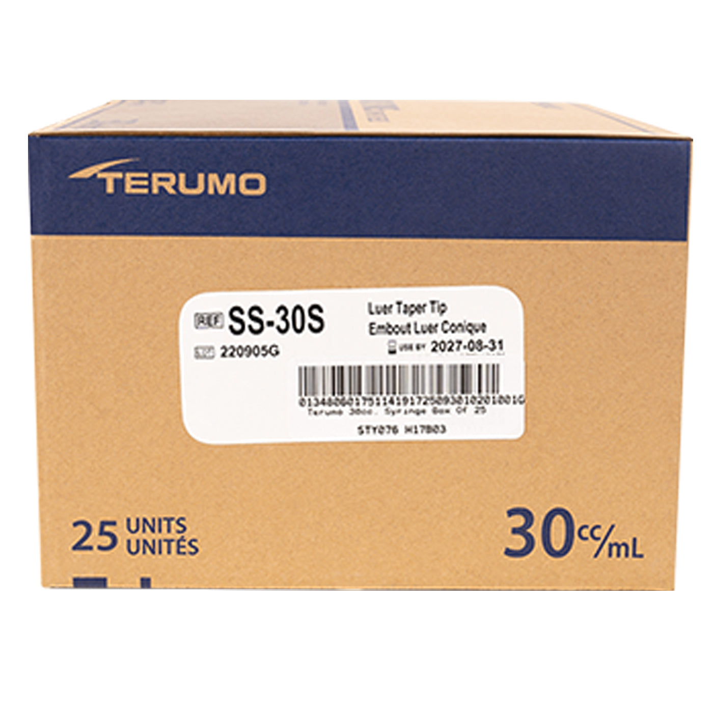 Terumo 30cc. Seringue - Boîte De 25
