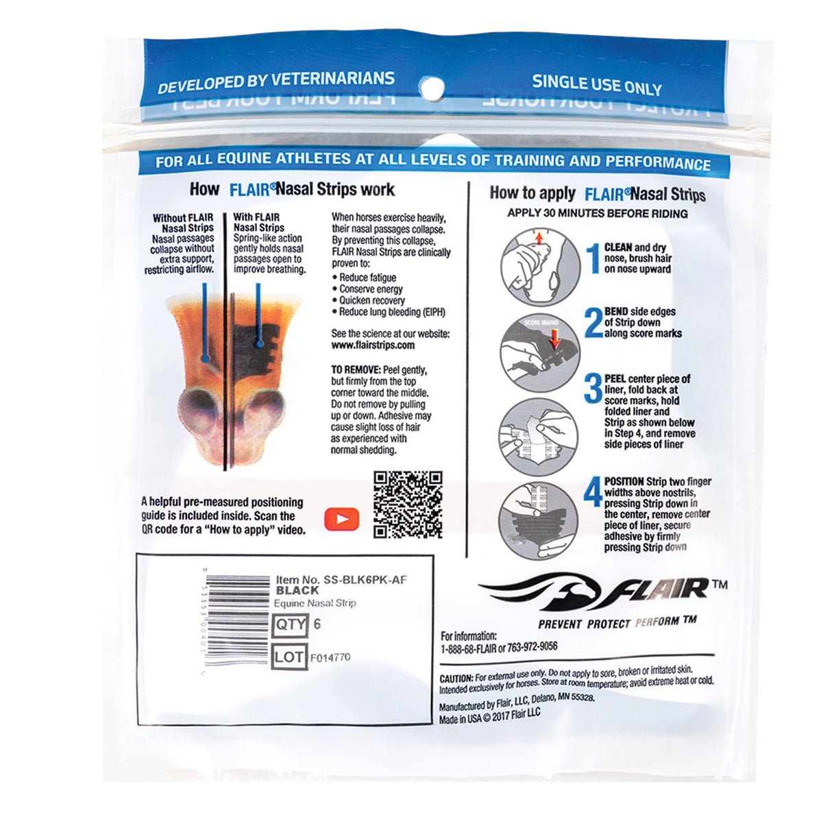 Bandes nasales Flair Equine - Paquet de 6