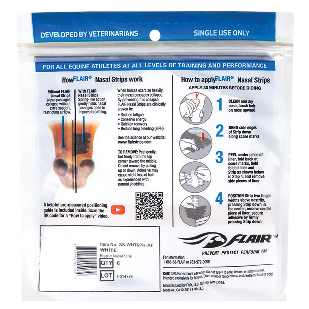 Bandes nasales Flair Equine - Paquet de 6