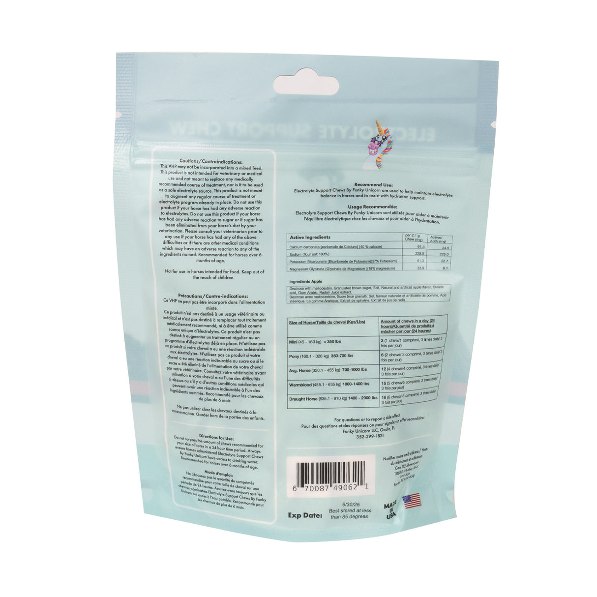 Bonbons électrolytiques Funky Unicorn à la pomme 198 g