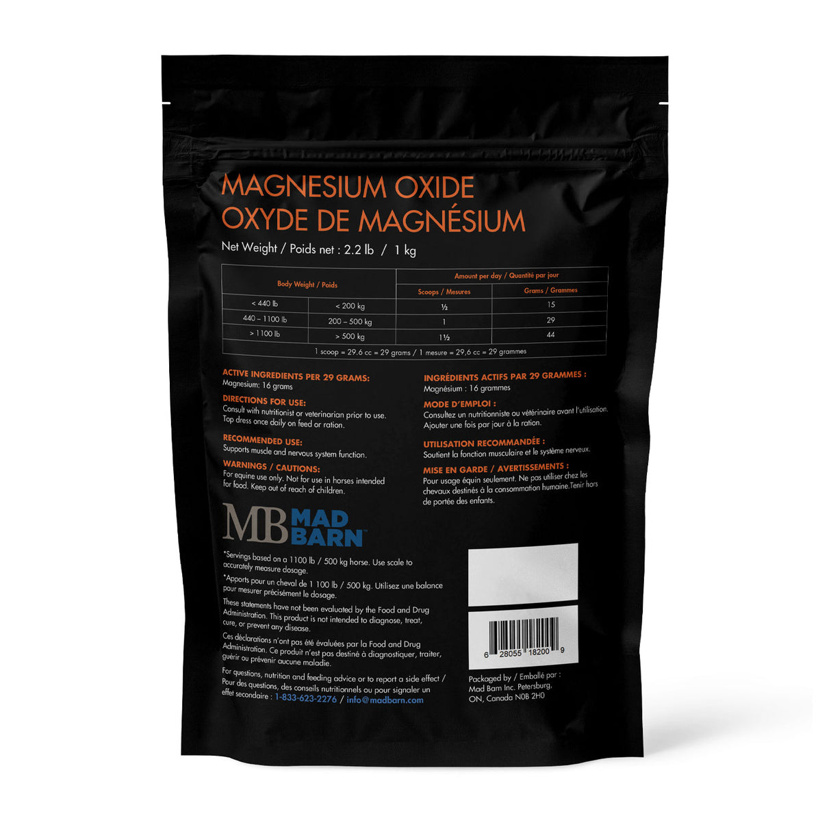 Mad Barn Magnesium Oxide 1 kg