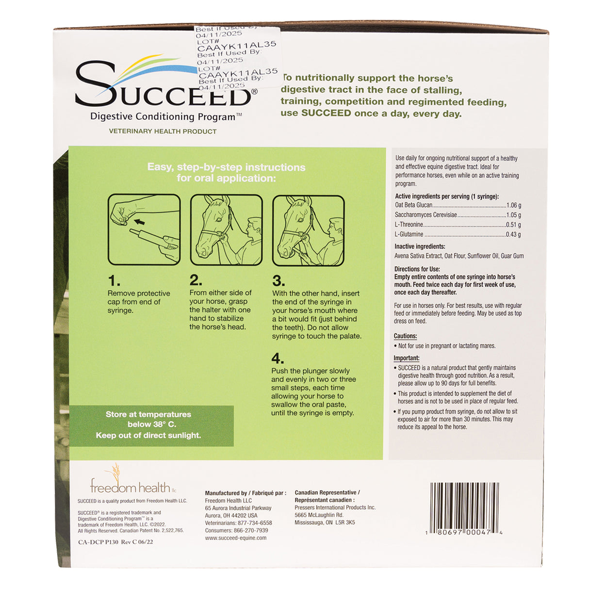 Pâte orale digestive Succeed 27 g - Paquet de 30