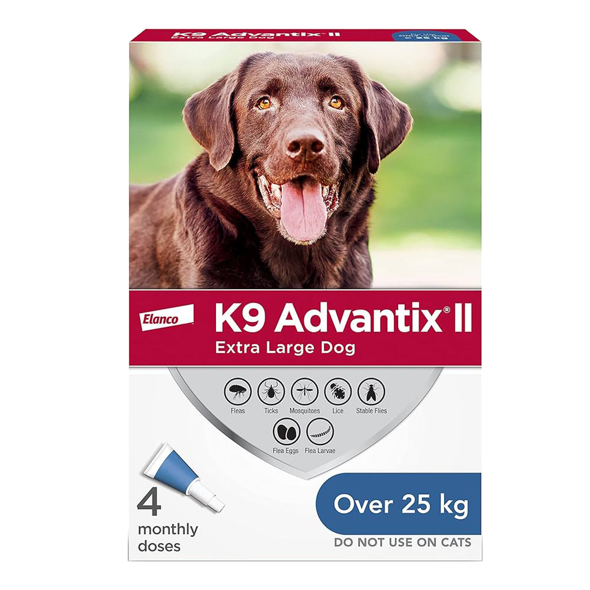 K9 Advantix II Flea & Tick Treatment for Dogs Over 25 kg - 4 Doses