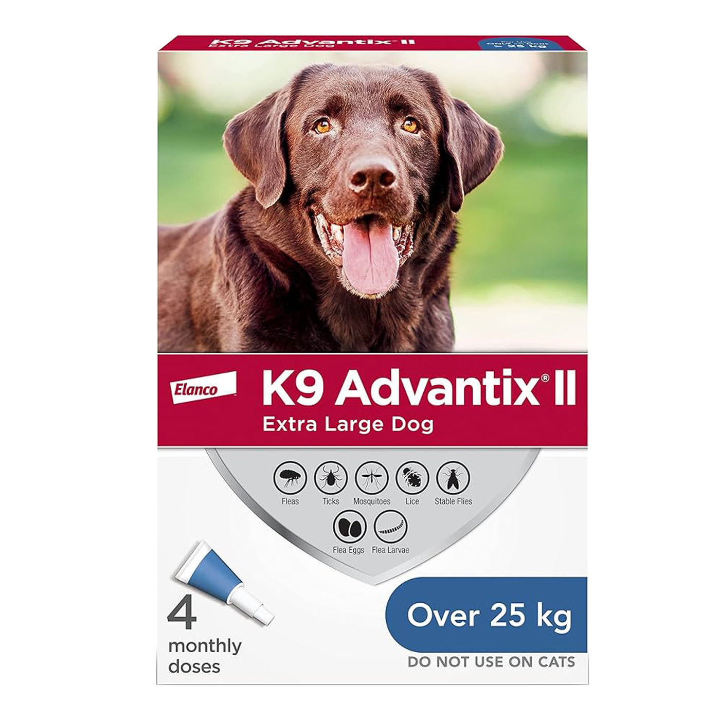 K9 Advantix II Flea & Tick Treatment for Dogs Over 25 kg - 4 Doses