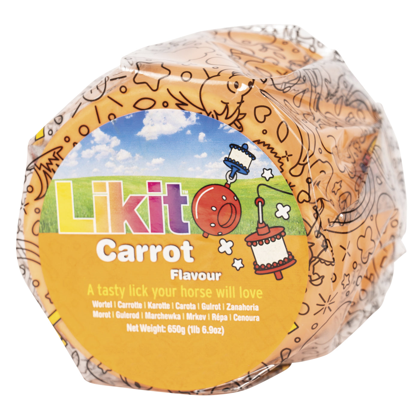 Friandise Likit à la carotte pour cheval 650 g