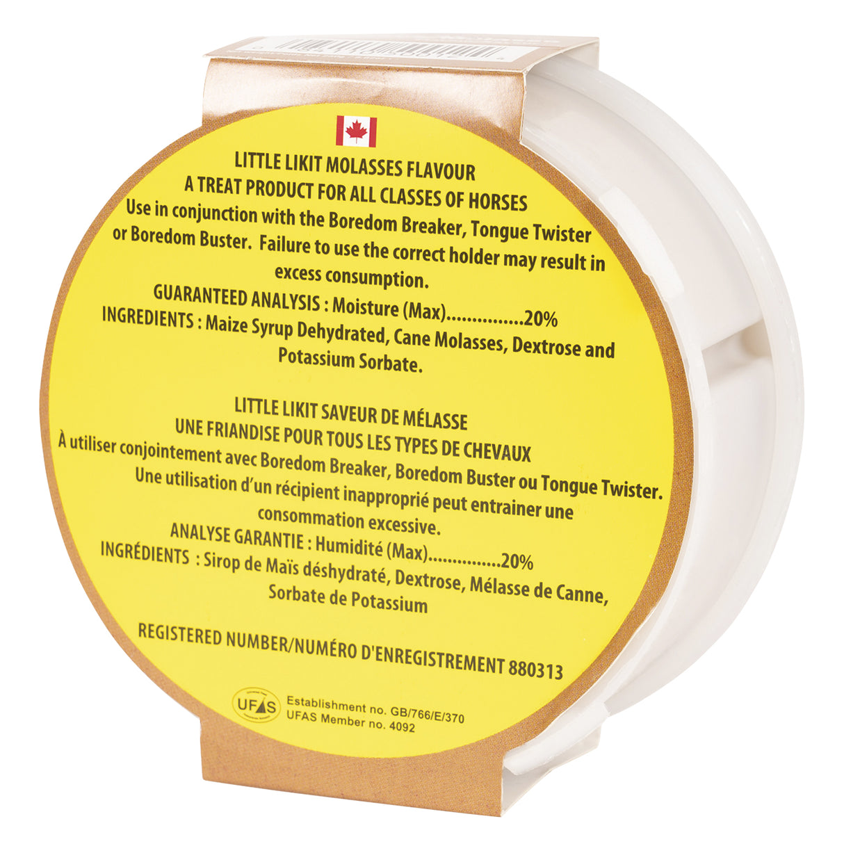 Friandise pour chevaux à la mélasse Little Likit 250 g
