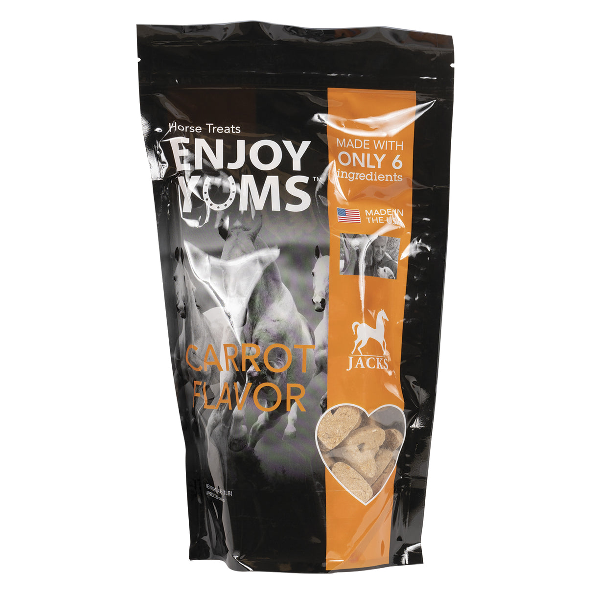 Friandises pour chevaux aux carottes Enjoy Yums 454 g