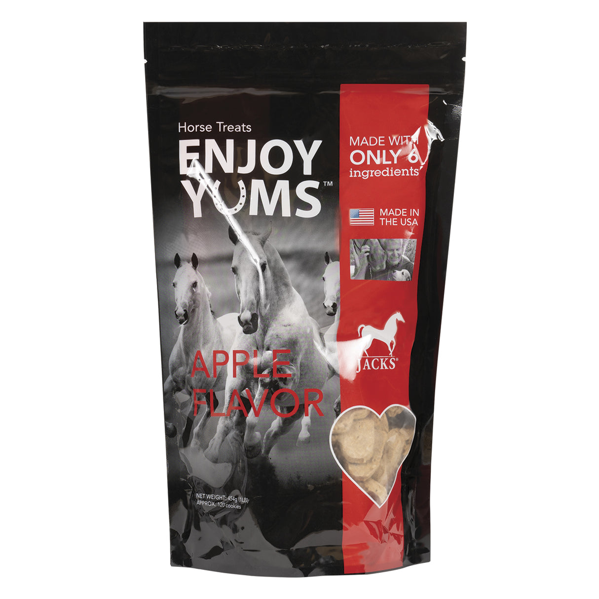 Friandises pour chevaux aux pommes Enjoy Yums 454 g