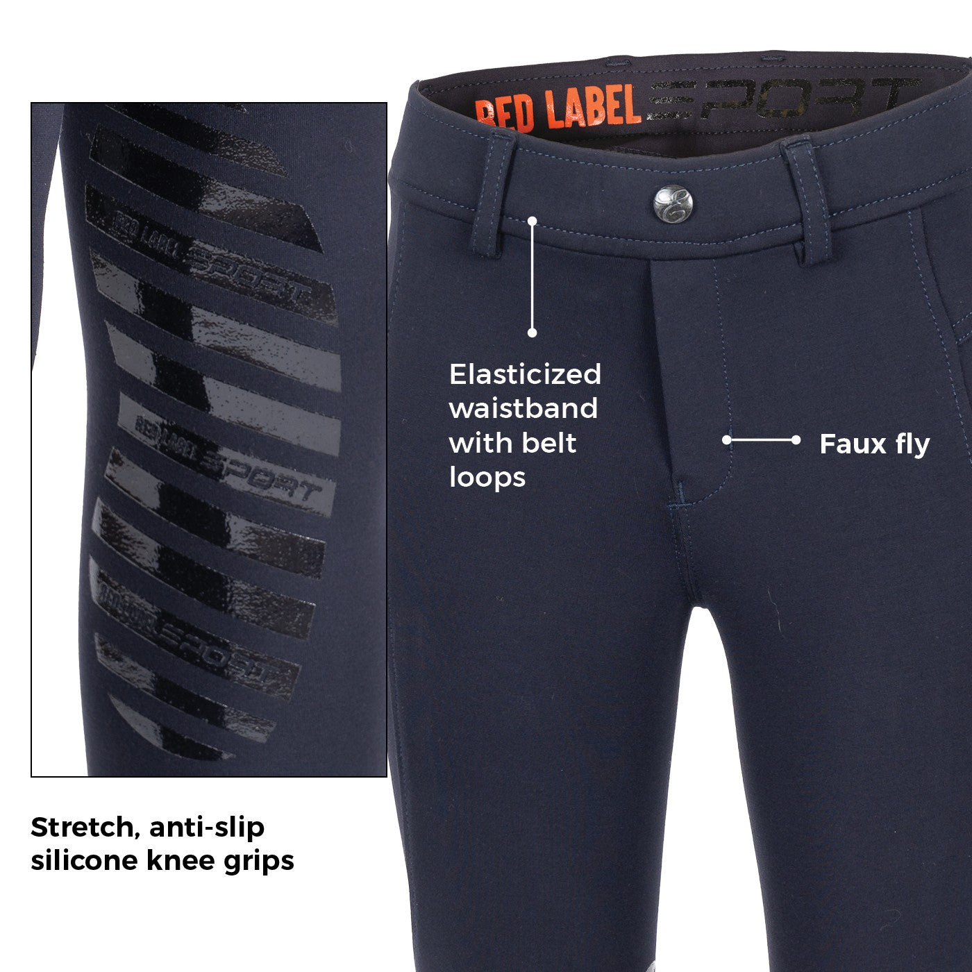 Pantalon d'équitation à enfiler Red Label Sport d'Elation - Enfants