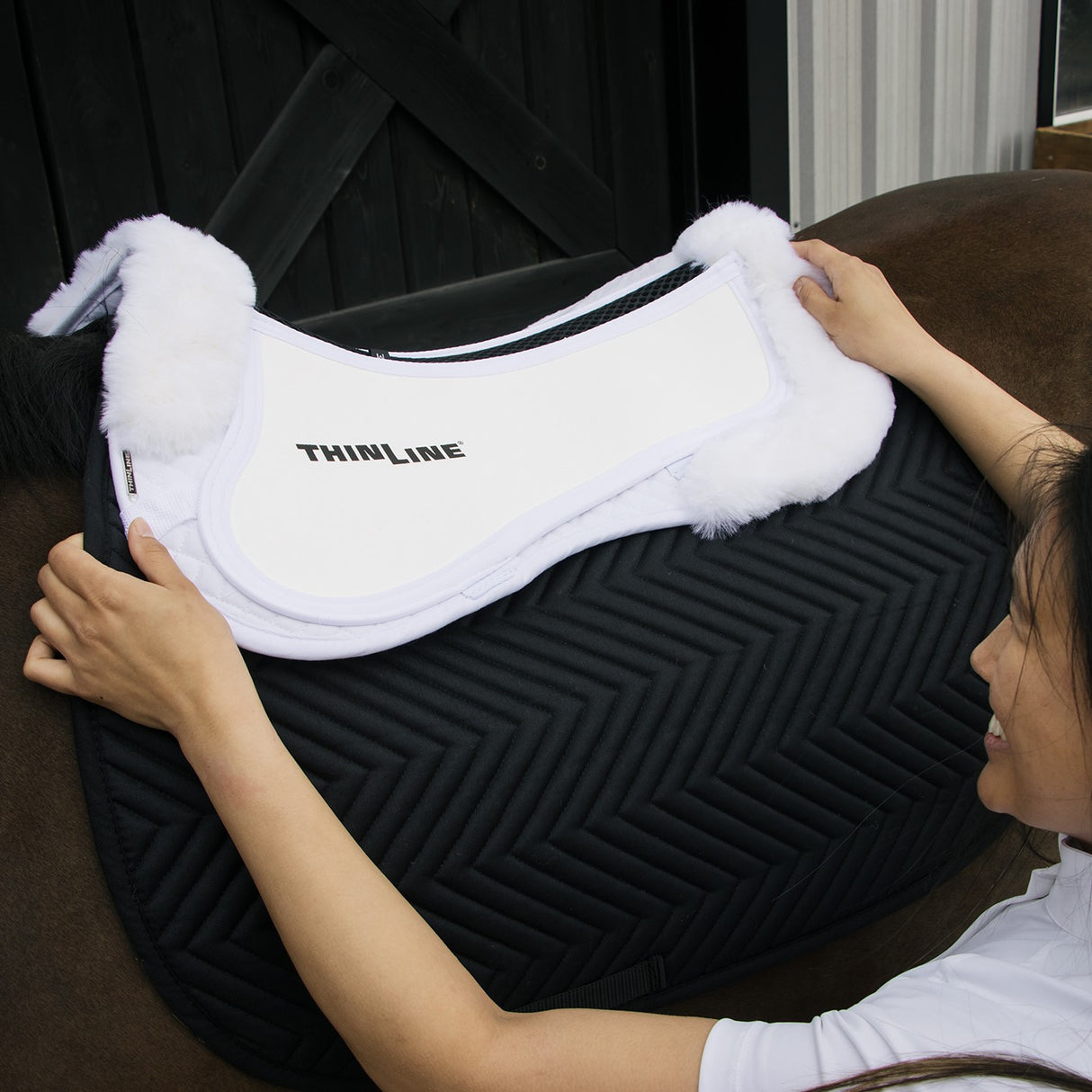 Demi-coussinet en coton ThinLine Trifecta avec peau de mouton