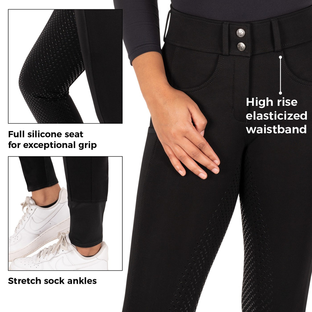 Elation Red Label Sport Culotte à siège intégral à taille haute