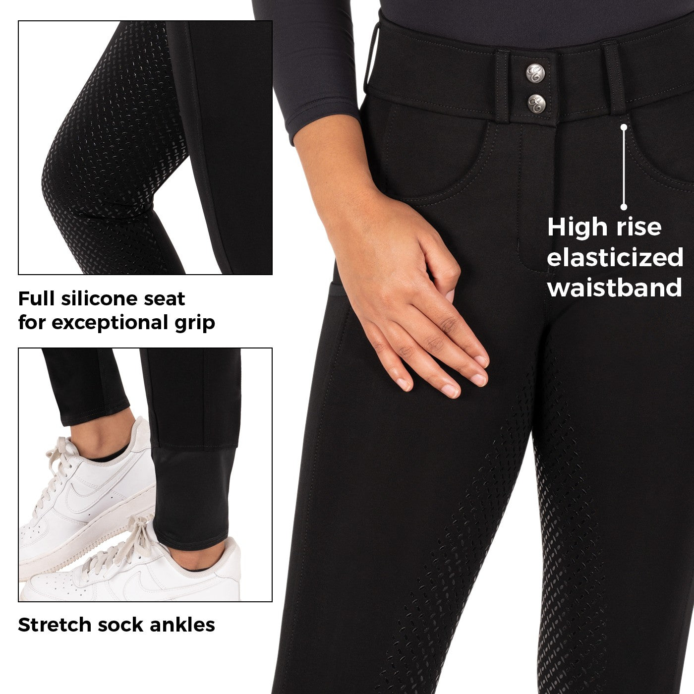 Elation Red Label Sport Culotte à siège intégral à taille haute