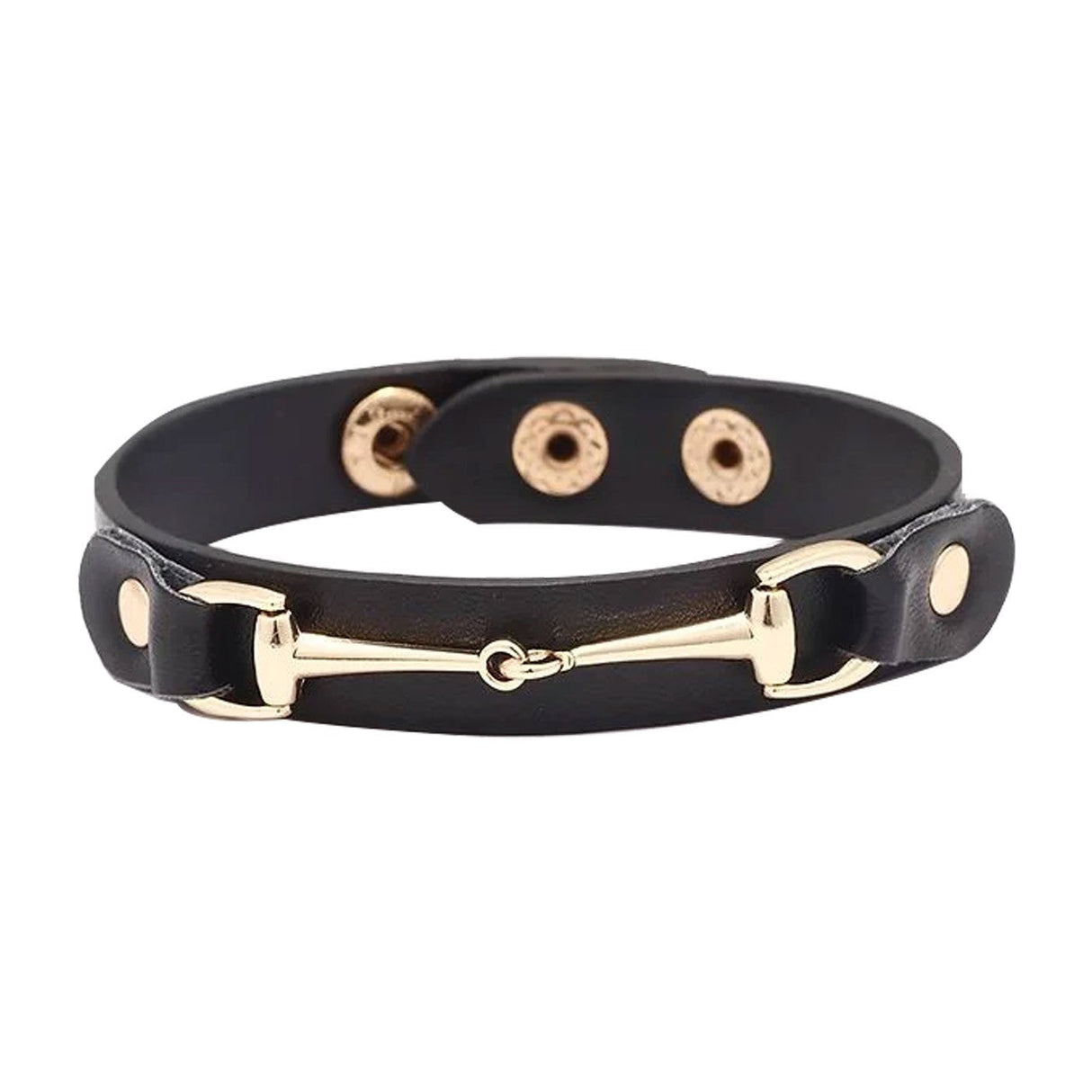 AWST Bracelet de mors en cuir végétalien