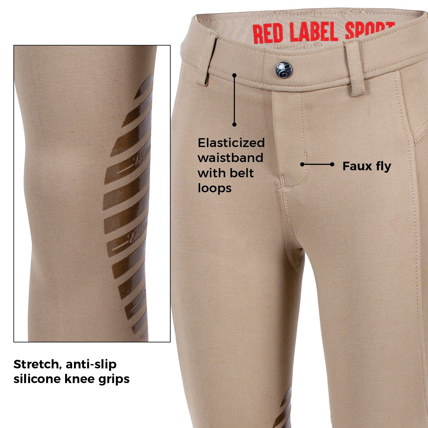 Pantalon d'équitation à enfiler Red Label Sport d'Elation - Enfants