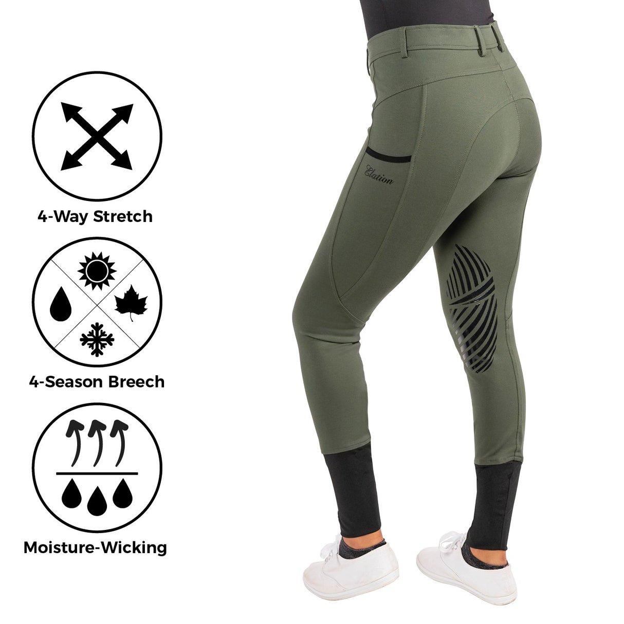 Pantalon d’équitation Elation Red Label Sport à siège européen