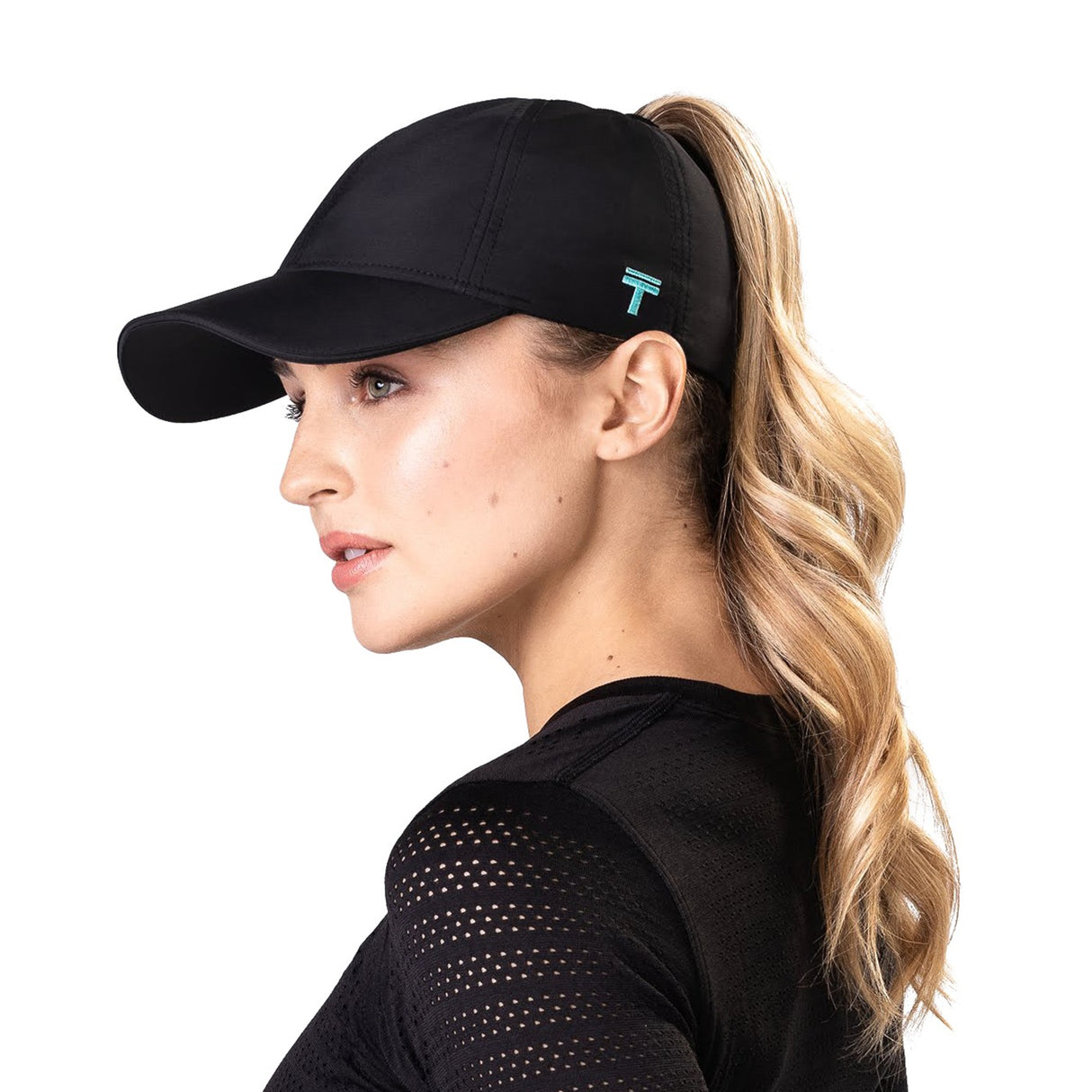 Top Knot Casquette haute performance en queue de cheval pour femme