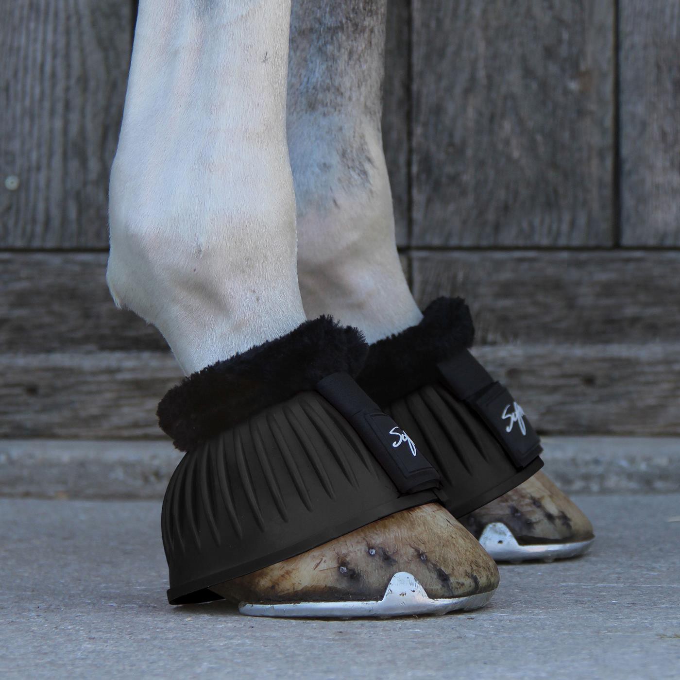 Bottines cloche côtelées Supra 210 avec dessus de fourrure et velcro