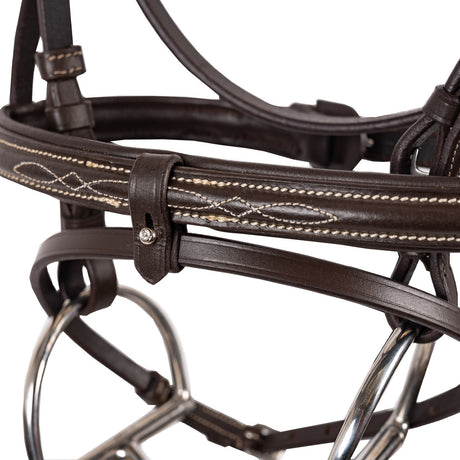 Val du Bois Padded Fancy Stitched Bridle W/ Removable Flash