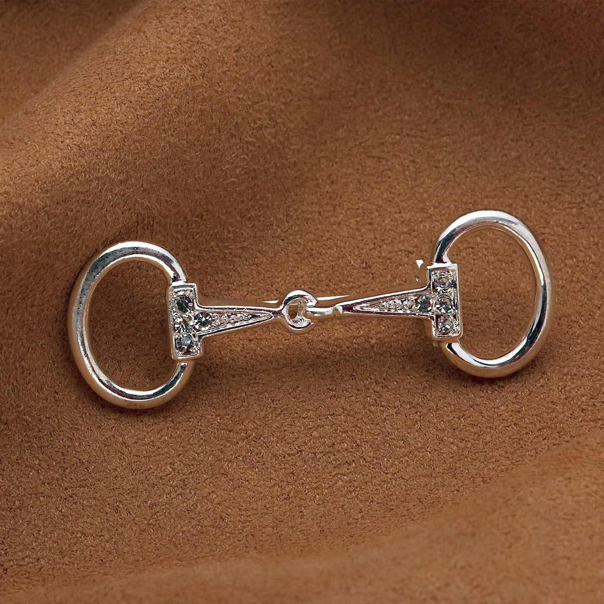 Small Rhinestone Snaffle Bit Stock Pin