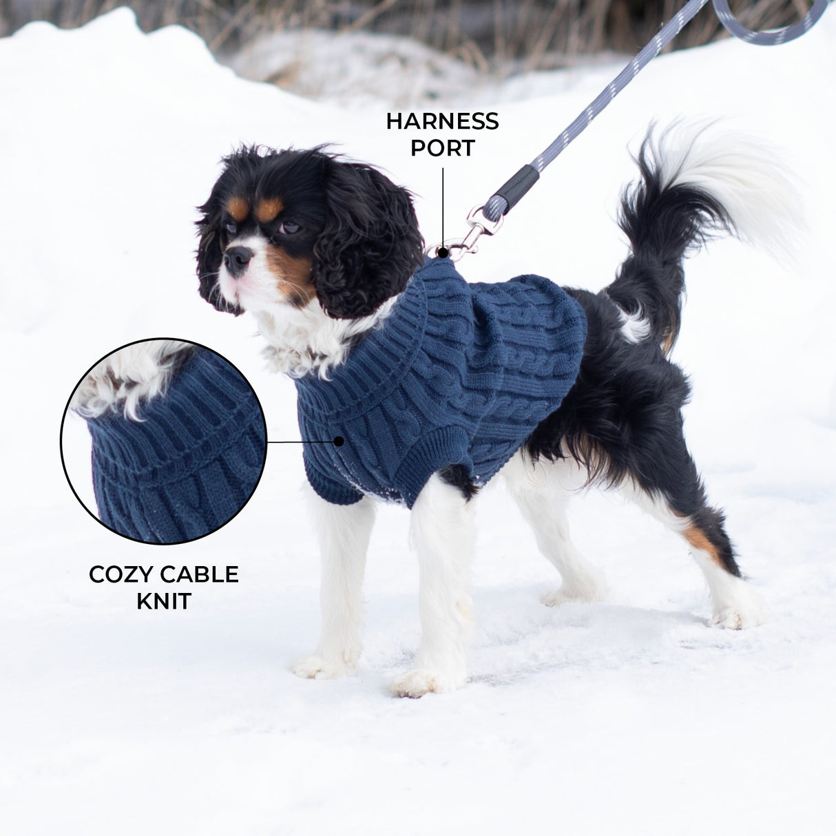 Shedrow K9 Brentwood Cable Knit Dog Sweater