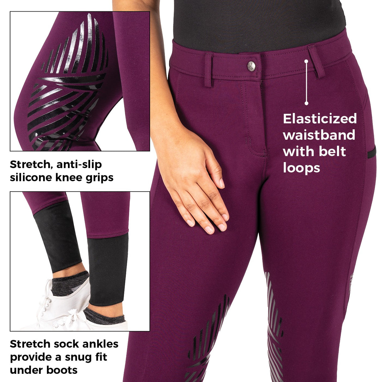 Pantalon d’équitation Elation Red Label Sport à siège européen