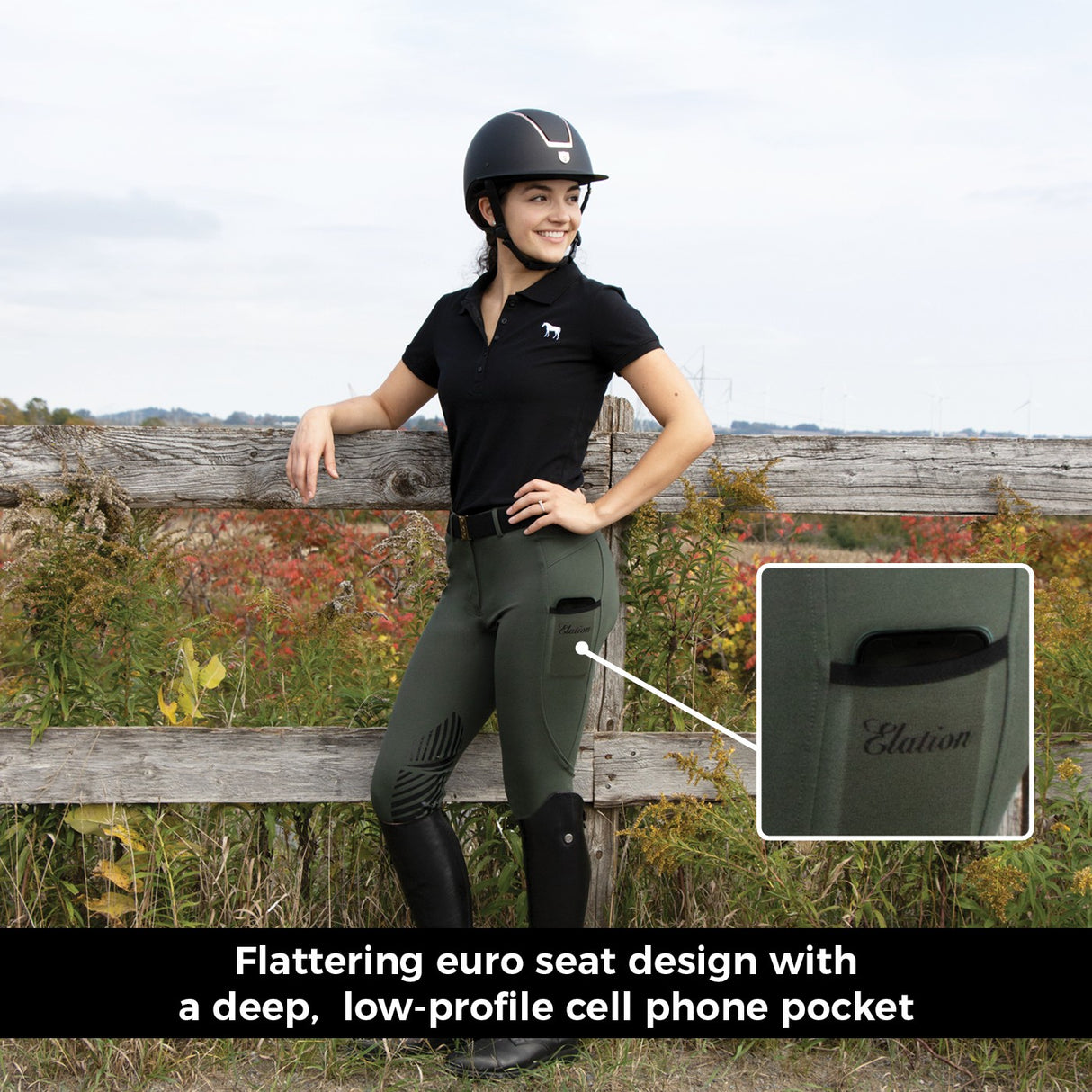 Pantalon d’équitation Elation Red Label Sport à siège européen